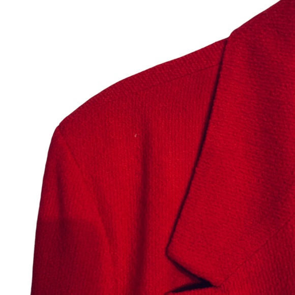 HAWKSLEY & WIGHT VINTAGE RED WOOL BLAZER WITH POCKETS - Picture 13 of 16